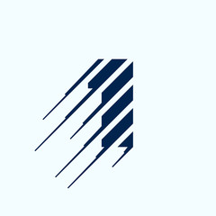 Number one logo with fast speed lines.