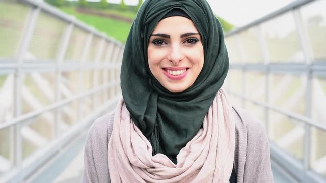 Teenage girl wearing hijab