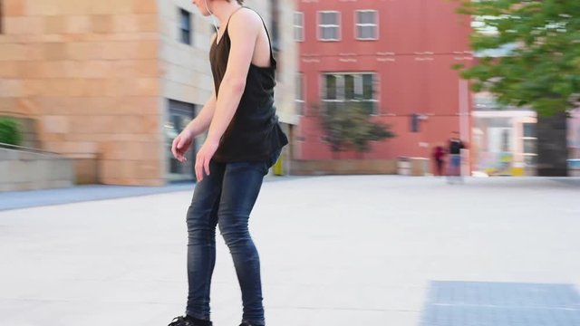 Stunts on skateboard