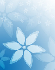 Fototapeta na wymiar Blue background with flowers