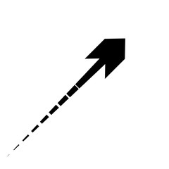 flat design arrow pointing icon vector illustration