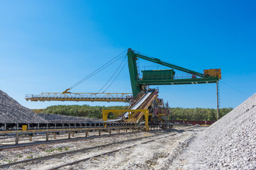 warehouse production in quarry blue clay