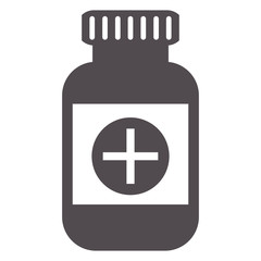 flat design medicine bottle icon vector illustration