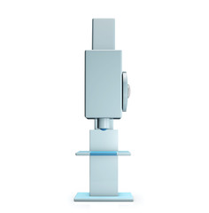 Microscope isolated on white background