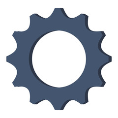 flat design single gear icon vector illustration