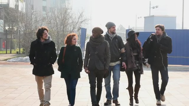 Friends walking