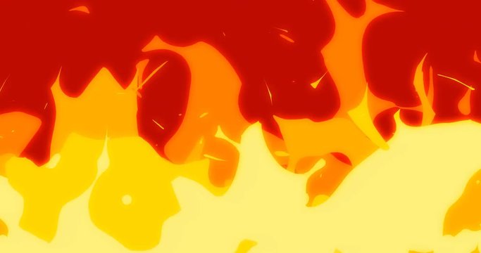 Cartoon fire / 2D animation of raging flames