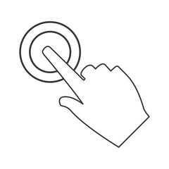 flat design hand pointing with index finger icon vector illustration