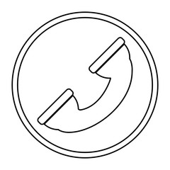 flat design phone sign icon vector illustration