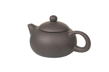 Chinese traditional style teapot on white background