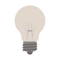 flat design regular lightbulb icon vector illustration