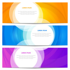 Set of colorful banners illustration.
