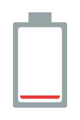 flat design low battery symbol icon vector illustration