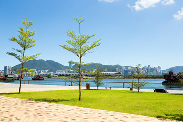 Obraz premium Beautiful seaside park in Hong Kong