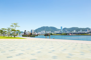 Seaside park in Hong Kong