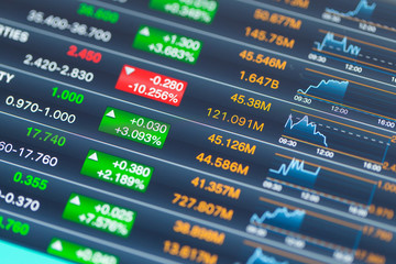 Fototapeta premium Stock market graph analysis