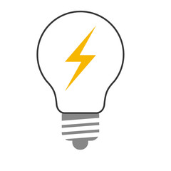 flat design regular lightbulb icon vector illustration