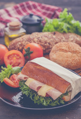 Sandwich  with bread