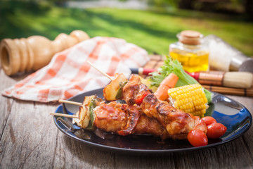 Barbecue in garden