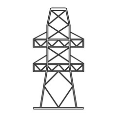flat design electricity tower icon vector illustration