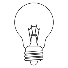 flat design regular lightbulb icon vector illustration