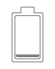 flat design low battery symbol icon vector illustration