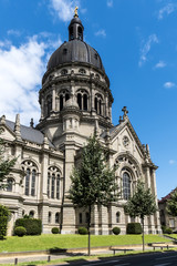 Fototapeta premium Dome of The Old Historic Christuskirche Church in Mainz