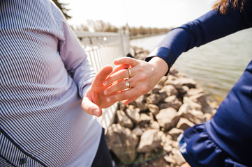 Fototapeta premium Couple Holding Hands