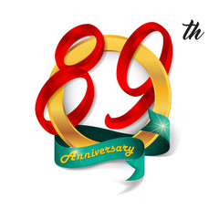Fototapeta premium Anniversary emblems template design