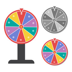 Obraz premium Wheel of fortune vector illustration in flat style eps10