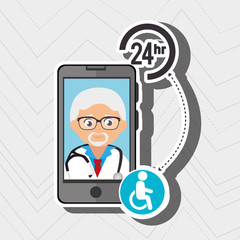 Fototapeta na wymiar doctor with isolated icon design, vector illustration graphic 