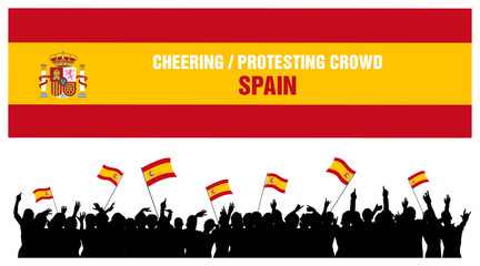 Cheering or Protesting Crowd Spain