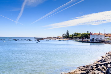 Vista da praia velha em Paço de Arcos