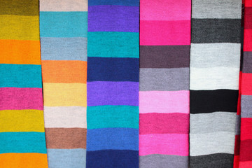 Multi-colored scarfs. Helsinki, Finland