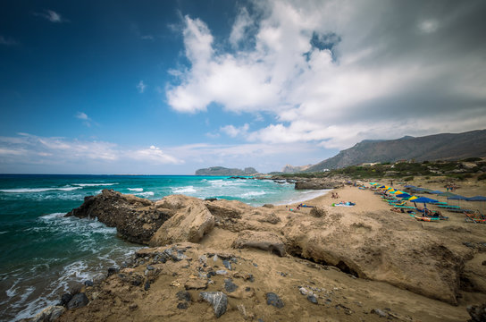 Falasarna beach, Crete island, Greece. Falassarna is one of the best beches in Creta