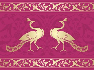 peacock, feathers ,wedding card design, royal India