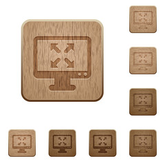 Fullscreen view wooden buttons