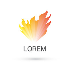 fire icon or fire vector