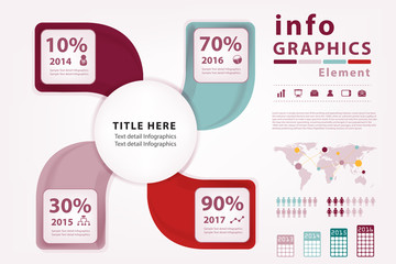 presentation design template of Infographic