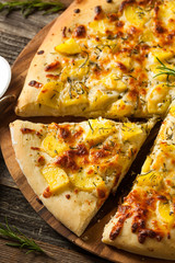 Homemade Potato Rosemary Pizza