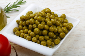 Green canned peas