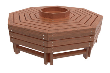 wooden bench