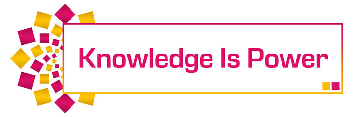 Knowledge Is Power Pink Golden Circular Bar 