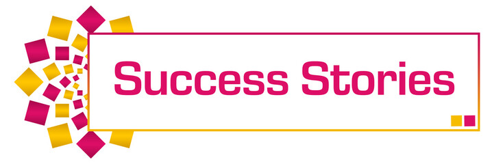 Success Stories Pink Golden Circular Bar 
