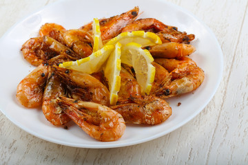 Roasted shrimps