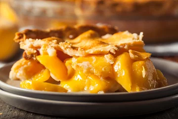 Deurstickers Homemade Warm Peach Pie © Brent Hofacker