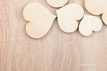 Heart on wooden background