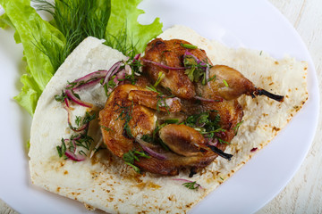 Grilled quail
