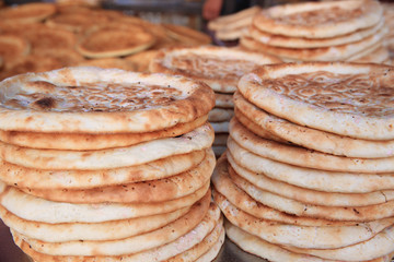 traditional food naan in xinjiang,china