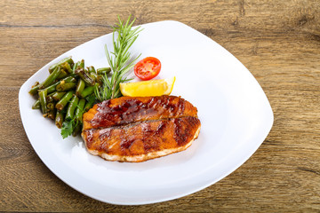 Grilled salmon